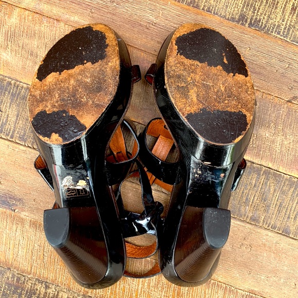 Givenchy black strappy platform sandals women’s size 38 - Picture 6 of 8